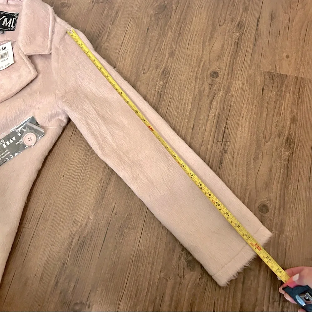 YMI faux fur blush pink coat - Picture 8 of 11